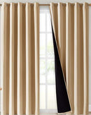 NICETOWN Living Room Completely Shaded Draperies, Privacy Protection & Noise Reducing Ring Top Drapes, Black Lined Insulated Window Treatment Curtain Panels(Biscotti Beige, 2 Pieces, W70 x L84)