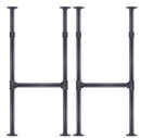 Niubid 38 Inch Industrial Pipe Table Leg for Bar Height Pub Table, H-Shape, Iron Base Legs Coffee Tables, Desks, Nightstand - Vintage, Mid-Century Modern Aesthetic 2 Pack