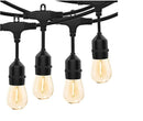 Outdoor String Lights LED 100FT Heavy-Duty Patio Lights String with 32 Dimmable Shatterproof Plastic Bulbs for Gazebo Pergola Bistro Lights Linkable