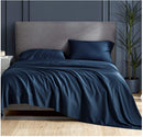 Bedsure 100% Viscose from Bamboo Sheets Set 4PCs King Navy - Cooling Breathable Bed Sheets for King Size Bed with Deep Pocket