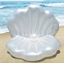Triumpeek Inflatable Seashell Pool Float, Blow Up Giant Clam Floatie with Pearl Ball, Shell Pool Floating Ride On Raft Chair for Swimming Pool Summer Beach Party for Adults