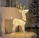 Christmas Lighted Reindeer with 70 Warm White Light up Deer Decorations for Home Lawn Yard Garden Indoor Outdoor Adapter Plug in