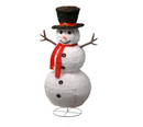 42" Lighted Pop-Up Snowman White/Black/Red-Multi Color Lights