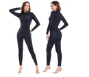 Dark Lightning Full Body Wetsuit Women, 3/2mm Wet Suit Womens Diving Surfing Snorkeling Kayaking Water Sports (Women - Black-3/2mm, Size 8)
