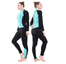 DEHAI Wetsuit Men Women 3/2mm Neoprene Full Body Warm Shorty/Long Sleeve Cold Water Diving Wet Suit for Adult Ladies Diving Swim Scuba Surfing Sports Swimsuit Back Zipper