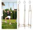 Rickety Bridge Rope Ladder - Ninja Slack line Accessories - Backyard Obstacle Course Accessories for Ninja Warrior Training - Rope Bridge Skip for Kids