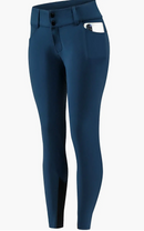 BALEAF Women's Riding Pants Full Seat Breeches Equestrian Tights Horseback Horse Jodhpurs High Waist Silicone Grip Pockets Blue M