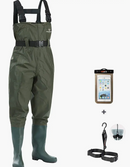 FISHINGSIR HISEA Fishing Waders for Men/Women with Boots Waders Waterproof for Hunting with Boot Hanger