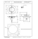 Westbrass D3201-05 Roman Tub Drain Trim with 4-1/4" OD Tile Square, Polished Nickel