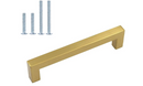 homdiy 96mm Cabinet Handles Gold Drawer Pulls - HDJ12GD Cabinet Hardware Brushed Brass Cabinet Pulls 25 Pack Modern Cupboard Handles for Kitchen Cabinets
