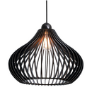 Bellaniks Wood Pendant Light - Easy-to-Assemble Ceiling Chandelier - Modern Boho Hanging Lamp Lighting Fixture for Dining, Kitchen, Bedroom, Living Room - Adjustable Nylon Cord, Uses Standard Bulbs