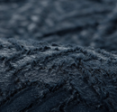 Chanasya Soft Cloud Faux Fur Duvet Comforter Cover Bedding Set King Size - 3 Piece Combo Set - Textured Embossed Fuzzy Soft Velvet Mink Bedcover - Zipper Closure Machine Washable - Navy Blue