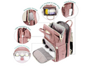 3 in 1 Diaper Bag Backpack with Bassinet Bed Mat Pad Portable Travel Convertible Bags Newborn Registry Baby Shower Gifts Essentials Accessories Stuff for Girls Boys Men Dad Mom Pink