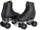 Chicago Men's Premium Leather Lined Rink Roller Skate - Classic Black Quad Skates-