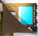 Artpuch Sun Shade Sails Canopy, 185GSM Shade Sail UV Block for Patio Garden Outdoor Facility and Activities (12'x16', Brown)