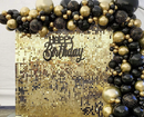 Shimmer Wall Backdrop- 12 pcs Decorations Panel | Birthday, Anniversary, Wedding , Engagement & Bridal Shower Party Decor| Glitter Bling Sequins Photo Backdrops Sheets Gold