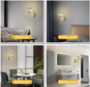 BOKT Glass Wall Light Fixtures Mid Century Wall Sconce Golden Vanity Lights with Smoke Gray Glass Shade, Metal Wall Sconce Lighting for Living Dining Room Hallway (Smoke Gray Shade, 2 Pack)