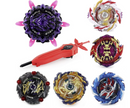 JIMI Bey Battling Top Blade Battle Set, 6 Burst Spinning Tops 1 Launcher Grip Starter Combat Game, Toy Gift for Kids Boys Ages 6 7 8 9 10 11 12+