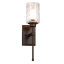 XiNBEi Lighting Wall Light 1 Light Wall Sconce with Glass, Classic Bathroom Vanity Light Dark Bronze Finish for Bedroom & Living Room XB-W1227-DB