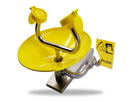 Eye wash Station with Free Eye Wash Sign - Wall Mounted Stainless Steel Eyewash Station with Dual Spray Heads Emergency Eyewash Station  Hands Free Operation - First Aid for Eyes - Yellow