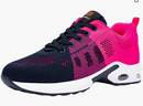 FENLERN Steel Toe Shoes for Women Safety Work Fashion Sneakers Lightweight Air Cushion Comfortable Indestructible Shoe Slip Resistant Breathable for Tennis (7.5, Fire Pink)