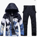 YEEFINE Men's Ski Jacket and Pants Set Waterproof Mountain Snow Snowboard Jacket Winter Outdoor Windproof Snowsuit (TY1+Black, S)