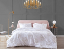 Full/Queen Rambling Rose Duvet Cover Set Snow White - Betseyville