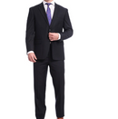 Raphael Men's Regular Classic Fit Dark Blue 2 Button Mens Suit