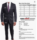 Raphael Men's Regular Classic Fit Dark Blue 2 Button Mens Suit