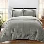 Ultra-Soft Sherpa Comforter Set Pewter King