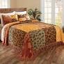 Heritage Patchwork Chenille Bedspread Safari/Brown/Tan Queen