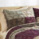 Heritage Patchwork Chenille Sham Jewel/Red/Brown/Grey/Beige Standard