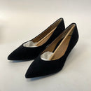 Vionic Women's Kit Josie Kitten Heels - Ladies Pumps with Concealed Orthotic Arch Support Black Suede 8 Medium US