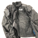 Textile Motorcycle Jacket For Men Dualsport Enduro Motorbike Biker Riding Jacket Breathable CE ARMORED WATERPROOF (Black, 2XL)