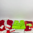 Christmas Green Monster Costume Deluxe Santa Claus Costume Adult Santa Suit Mens Santa Outfit Xmas Santa Claus Outfit (L/XL)
