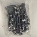 Antsky 4 x 4"(Actual 3.5 x 3.5inch) Post Stainless Steel Flange Anchor Base with Screws for Deck Railing Black Finish (8 Pack)