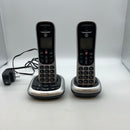 Motorola Cordless Answering System Base and 2 Handsets Black-Silver
