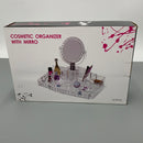 lureme Large Clear Acrylic Makeup Organizer with Diamond Pattern Cosmetic Lipstick Organizer (cb000018)