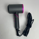 Hair Dryer, 1900W Blow Dryer with Diffuser, Ionic Hair Dryer with Powerful AC Motor, 3 Level Warm Wind/2 Gear Speed Foldable Blowdryer for Home Salon Travel, 2 Nozzles 1 Diffuser Included (Gray)