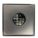 WEBANG 6 Inch Square Shower Floor Drain with Flange,Quadrato Pattern Grate Removable,Food-Grade SUS 304 Stainless Steel,Watermark&CUPC Certified,Matte Black