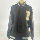 Vamtac Mens Varsity Baseball Jacket Bomber Coats Cotton Fur Jackets Streetwear with Pocket