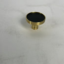 UniDes 10 Pack Brass Kitchen Cabinet Hardware Round Knob,Gold Drawer Dreeser Pull,1.2 inch Diameter,Unique Style for Modern Home Dcor - Black