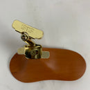 SAS Pearwood Chinrest for 3/4-4/4 Violin or Viola with 35mm Plate Height and Goldplated Bracket