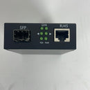 A Pair of 1.25G/s Bidi Gigabit Multi-Mode Fiber Ethernet Media Converter with 2PCS Bidi SFP LC Dual Transceiver Module Included, 10/100/1000Base-Tx to 1000Base-SX SMF RJ45 to SFP Slot up to 550M