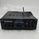 Pyle PDA6BU.5 Compact Bluetooth Stereo Amplifier - Desktop Audio Power Amp Receiver with FM Radio, MP3/USB/SD Readers, Digital LCD Display, Microphone Input (200 Watt), Black (Renewed)
