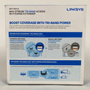 Linksys RE9000: AC3000 Tri-Band Wi-Fi Extender, Wireless Range Booster for Home, 4 Gigabit Ethernet Ports, Works with Any Wi-Fi Router (Black)
