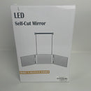 3 Way Mirror for Self Hair Cutting 360° Mirror with LED Lights, Trifold Self Haircut Mirror Rechargeable with Height Adjustable