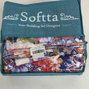 Softta Queen Size Flower Paisley Pattern Cotton Bedding Sets 3Pcs Duvet Cover Set Colorful Flower Vintage Paisley 100% Brushed Cotton Zipper Closure