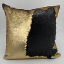18''x''18'' Sirun Sequin Mermaid Design Square Throw Pillow Gold - Saro Lifestyle