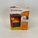 Comfort Zone Mini Fireplace Ceramic Heater Red No Size